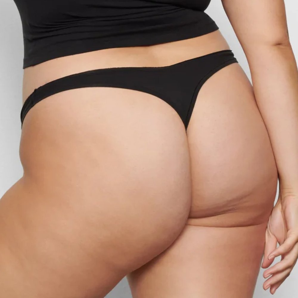 SKIMS COTTON JERSEY DIPPED THONG 2X - Picture 2 of 4